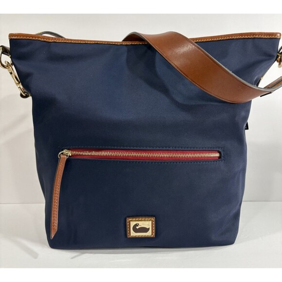 Dooney And Bourke Handbag Tote Navy Blue Purse - Picture 1 of 8